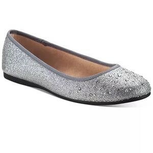 Style & Co Gray Silver Ballet Flats